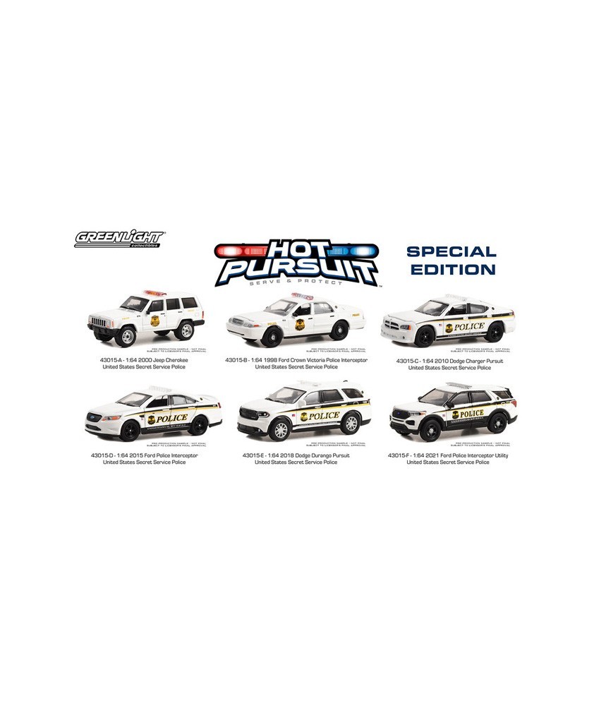 Greenlight Hot Pursuit Special Edition - United States Secret Service Police Set