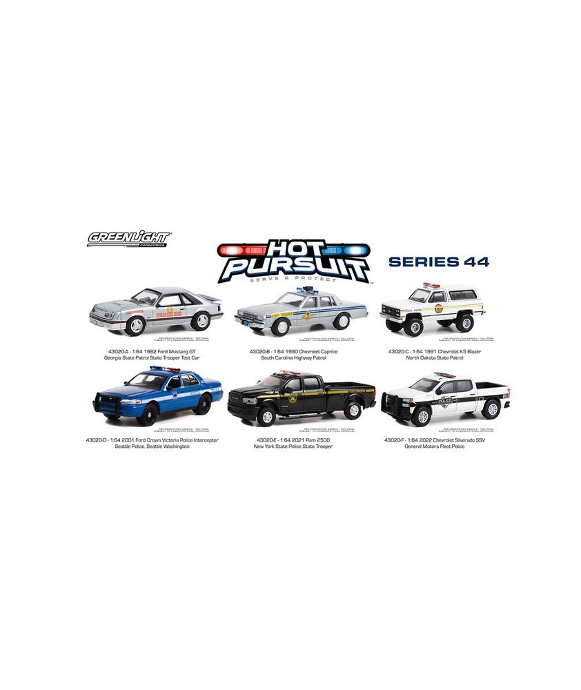 Greenlight Hot Pursuit Series 44 - Six Car Set