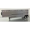 Top Shelf Replicas - Vintage Wilson Cattle Trailer Silver with Chrome Wheels