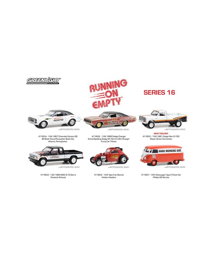 Greenlight Running On Empty Series 16 - Six Car Set