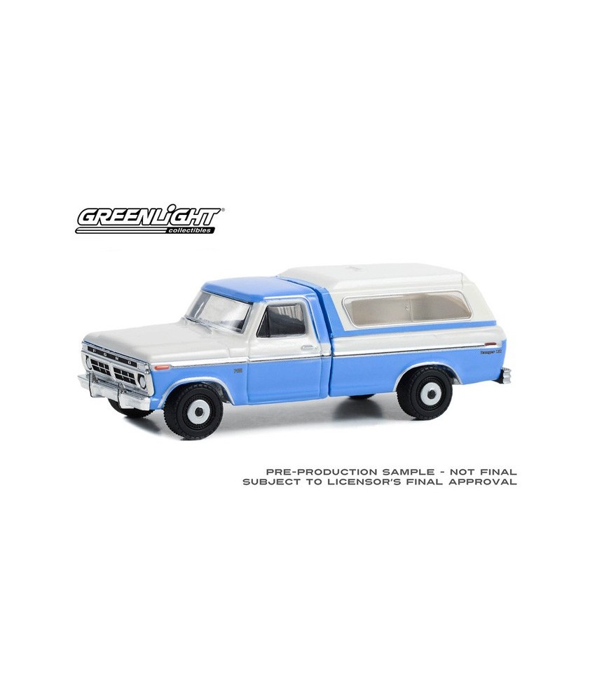 Greenlight Blue Collar Series 12 - 1975 Ford F-100 Ranger XLT with Camper Shell