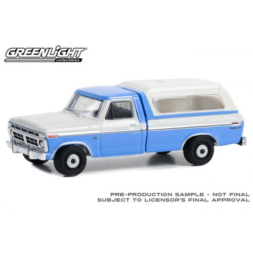 Greenlight Blue Collar Series 12 - 1975 Ford F-100 Ranger XLT with Camper Shell