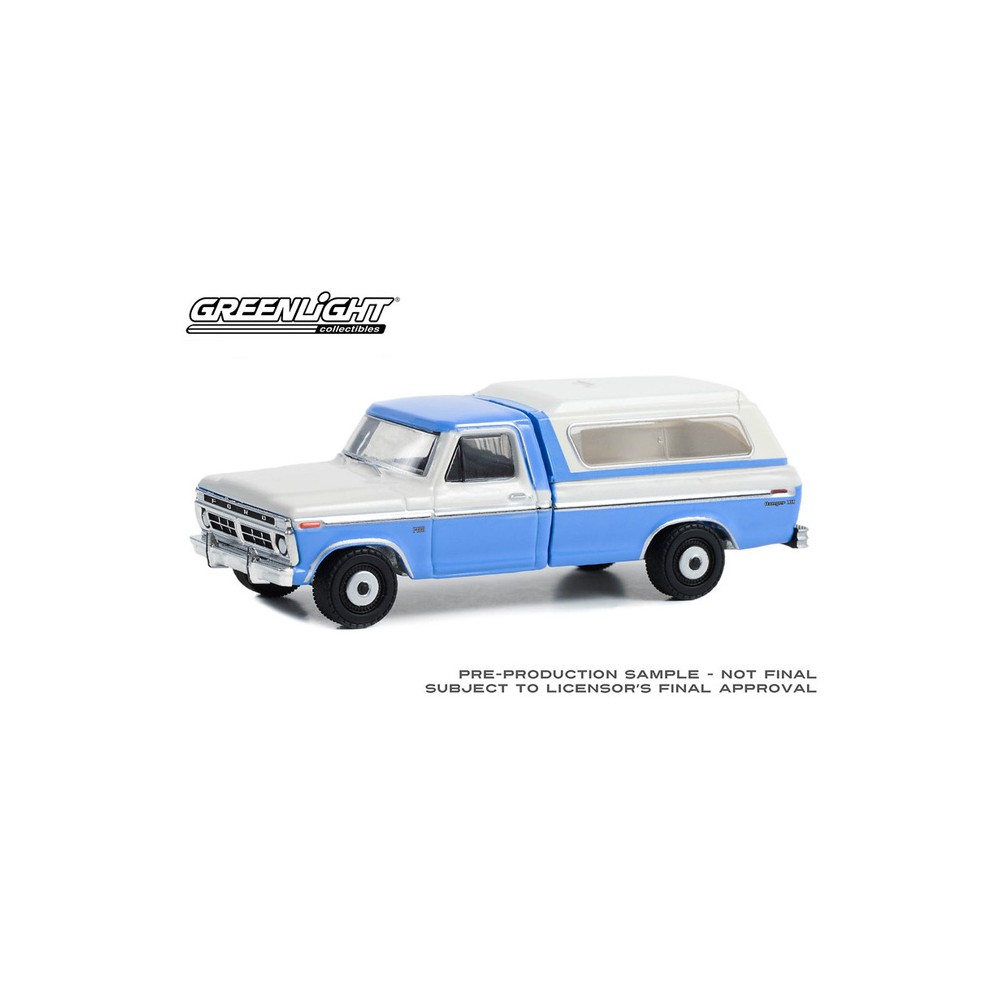 Greenlight Blue Collar Series 12 - 1975 Ford F-100 Ranger XLT with Camper Shell