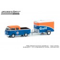 Greenlight Hitch and Tow Series 28 - 1975 Volkswagen T2 Double Cab Pick-Up with Cargo Trailer