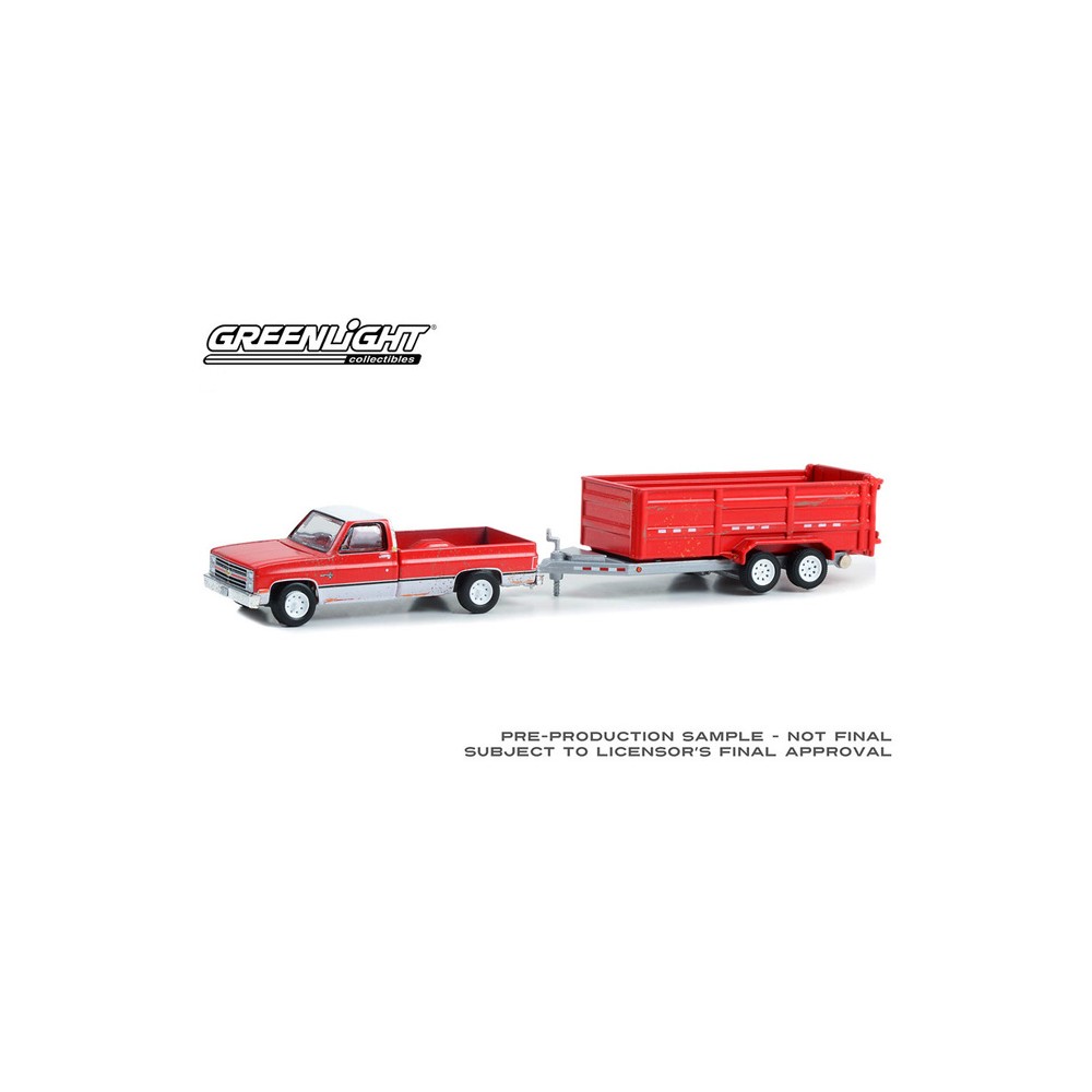 Greenlight Hitch and Tow Series 28 - 1983 Chevrolet Scottsdale K-20 with Double-Axle Dump Trailer