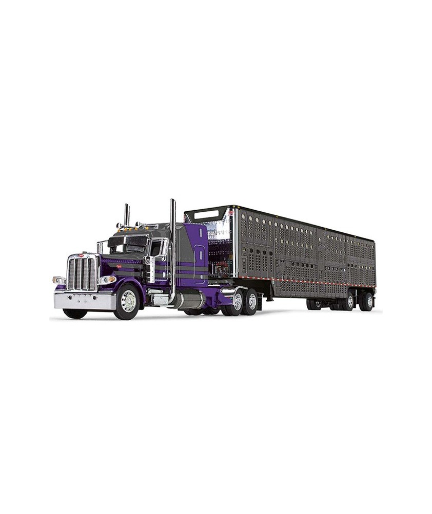 DCP by First Gear Peterbilt Model 389 with Wilson Silverstar Livestock Trailer