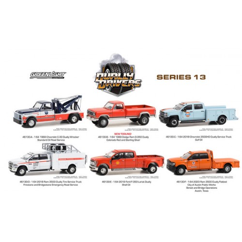 Greenlight Dually Drivers Series 13 - Six Truck Set