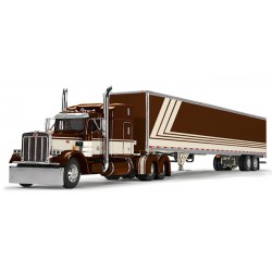 DCP by First Gear - Peterbilt Model 359 with Utility Van Trailer