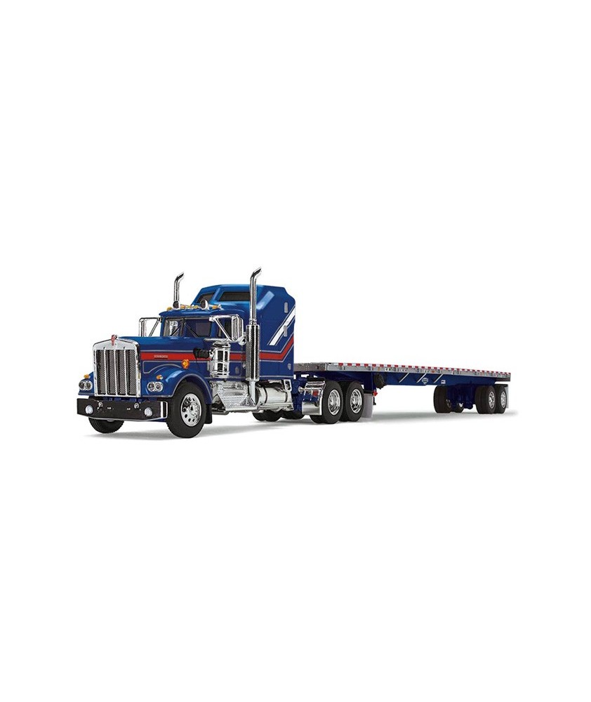 DCP by First Gear - Kenworth W900A with Wilson Roadbrute Flatbed Trailer