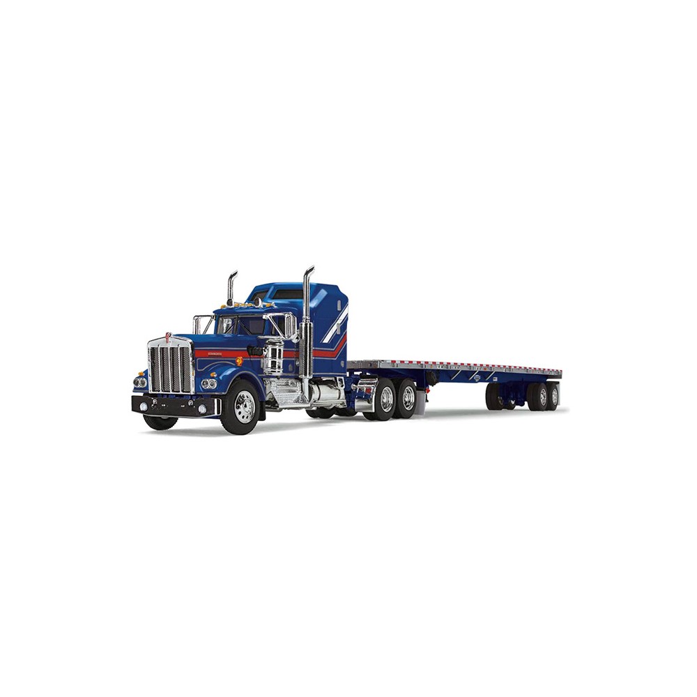 DCP by First Gear - Kenworth W900A with Wilson Roadbrute Flatbed Trailer
