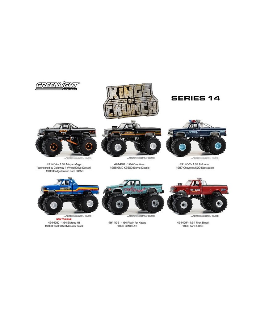 Greenlight Kings of Crunch Series 14 - Six Truck Set