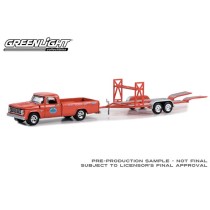 Greenlight Hitch and Tow Series 29 - 1967 Dodge D-100 with Tandem Car Trailer