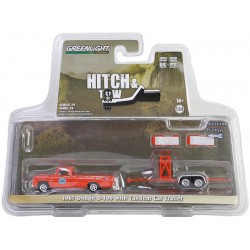 Greenlight Hitch and Tow Series 29 - 1967 Dodge D-100 with Tandem Car Trailer