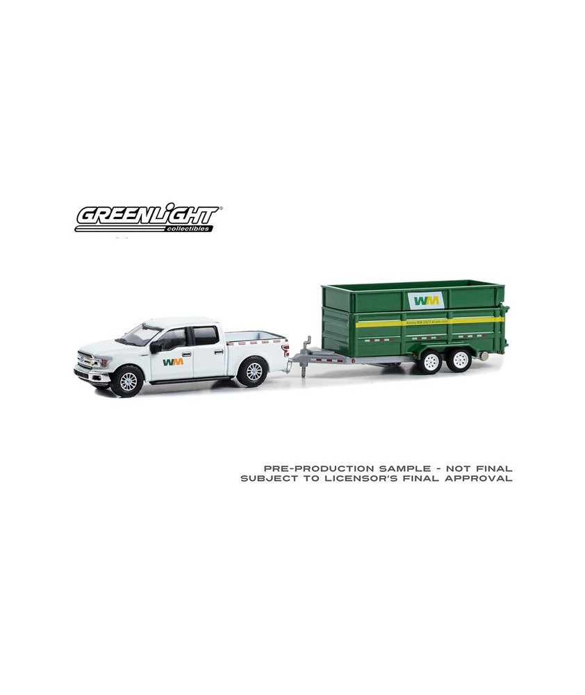 Greenlight Hitch and Tow Series 29 - 2018 Ford F-150 with Double-Axle Dump Trailer