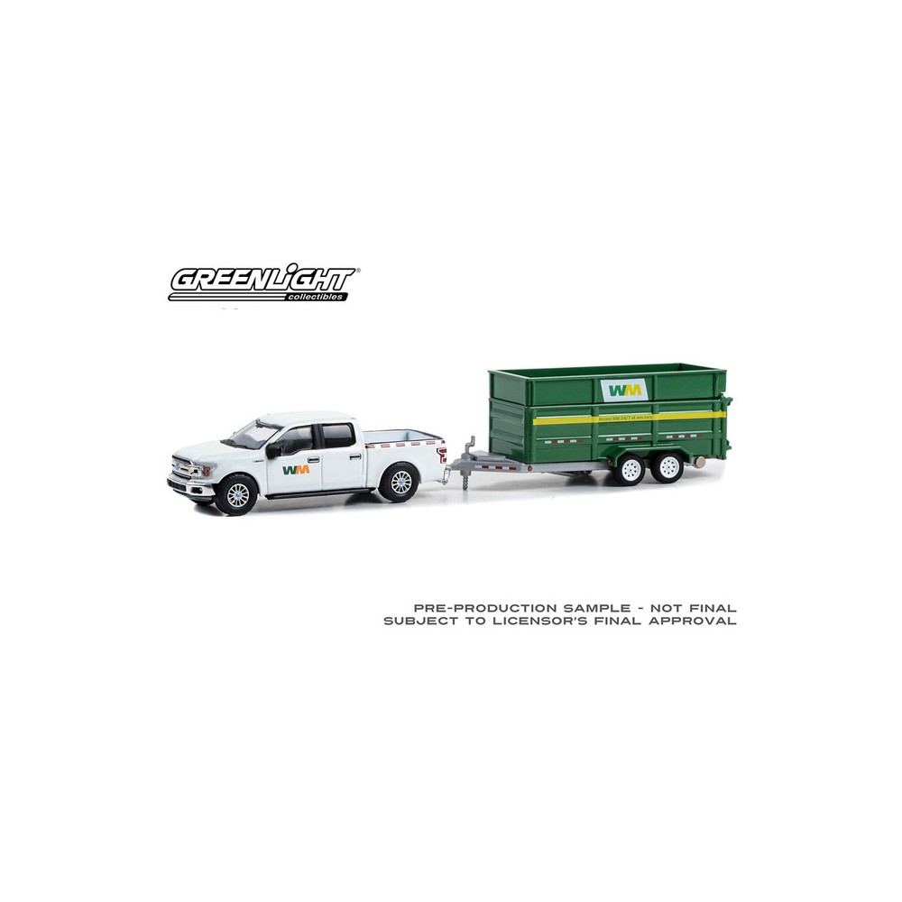 Greenlight Hitch and Tow Series 29 - 2018 Ford F-150 with Double-Axle Dump Trailer