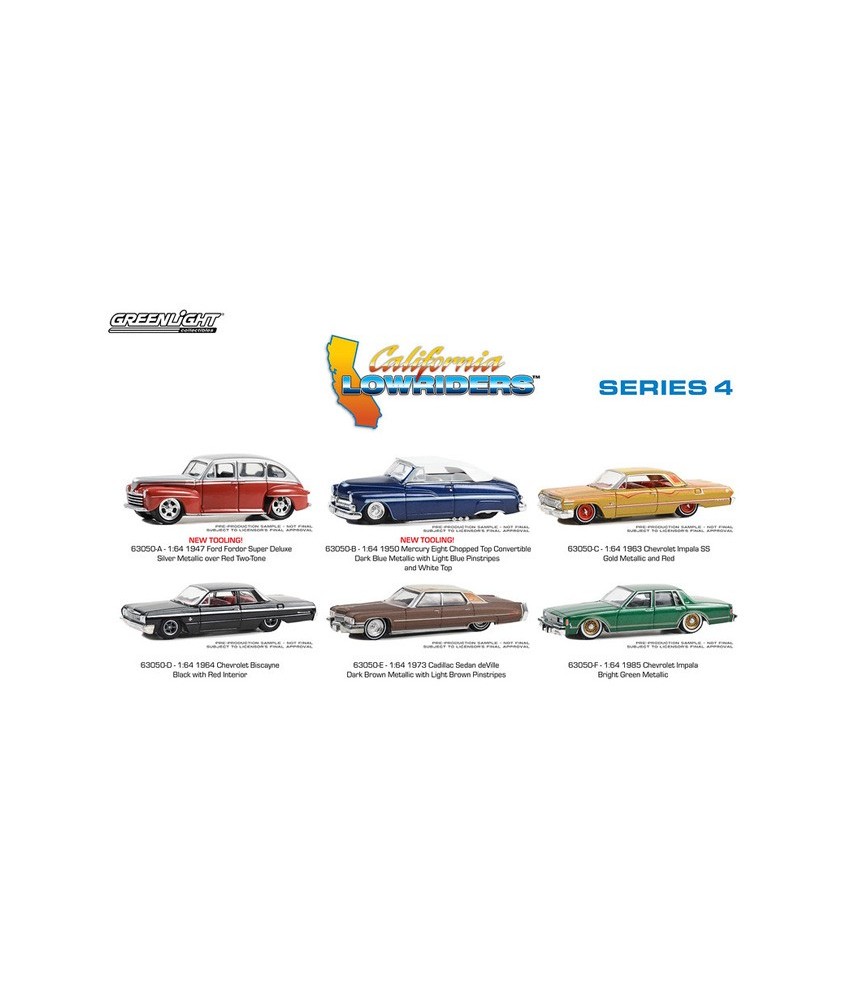 Greenlight California Lowriders Series 4 - Six Car Set