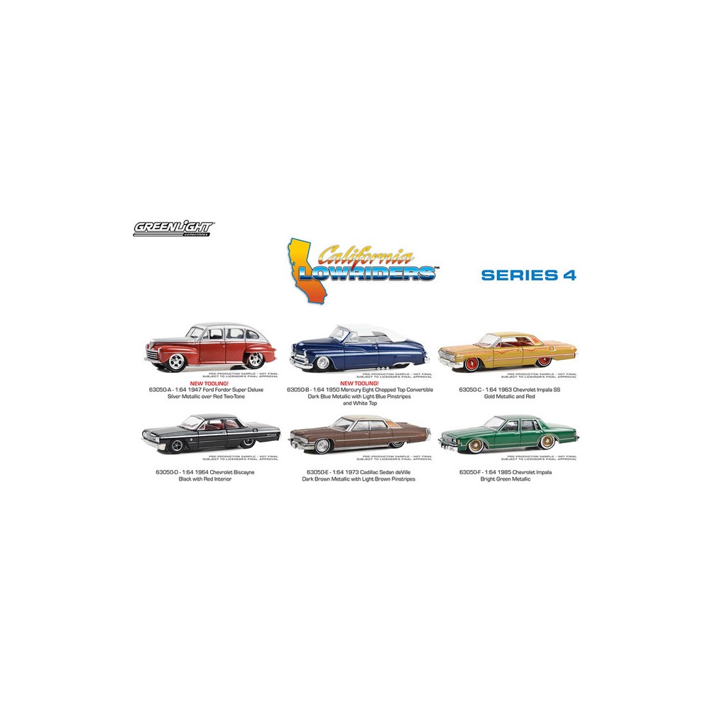 Greenlight California Lowriders Series 4 - Six Car Set