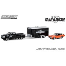 Greenlight Hollywood Hitch and Tow Series 12 - 2022 RAM 2500 with 1970 Plymouth Cuda Graveyard Carz