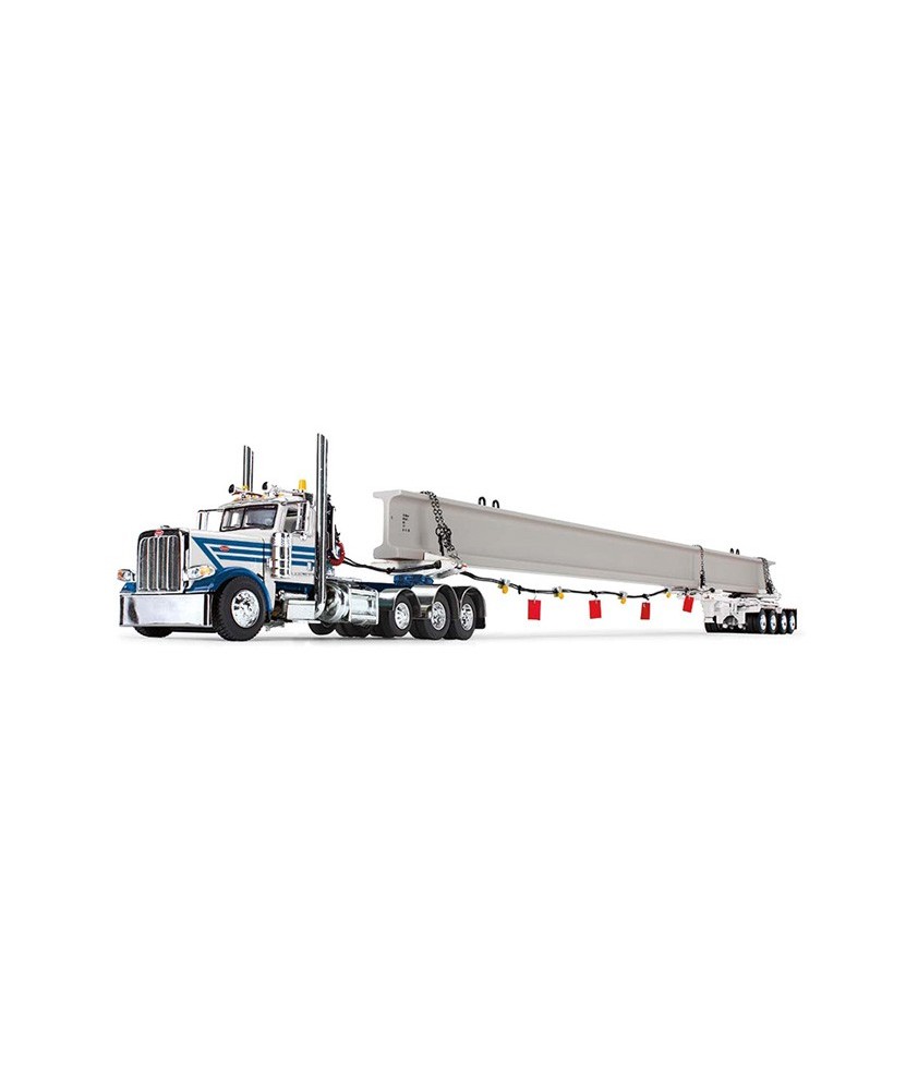 DCP by First Gear - Peterbilt Model 389 Tri-Axle Day Cab with ERMC 4-Axle Hydra-Steer Trailer