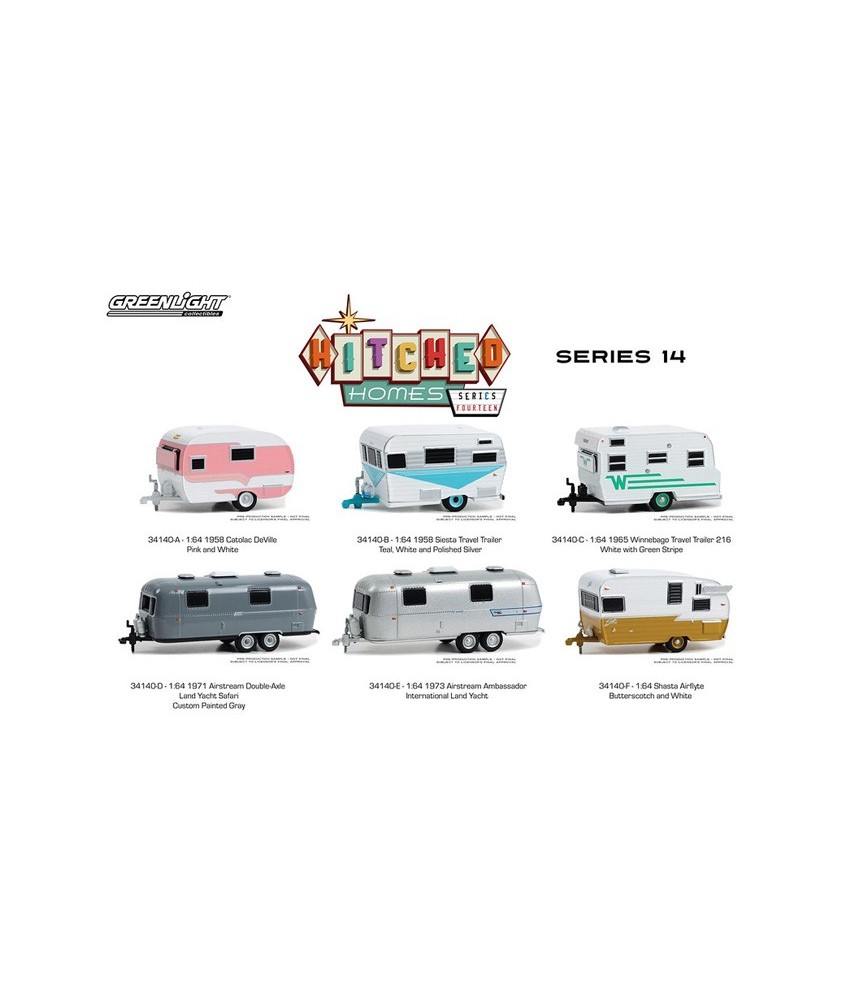 Greenlight Hitched Homes Series 14 - Six Camper Set