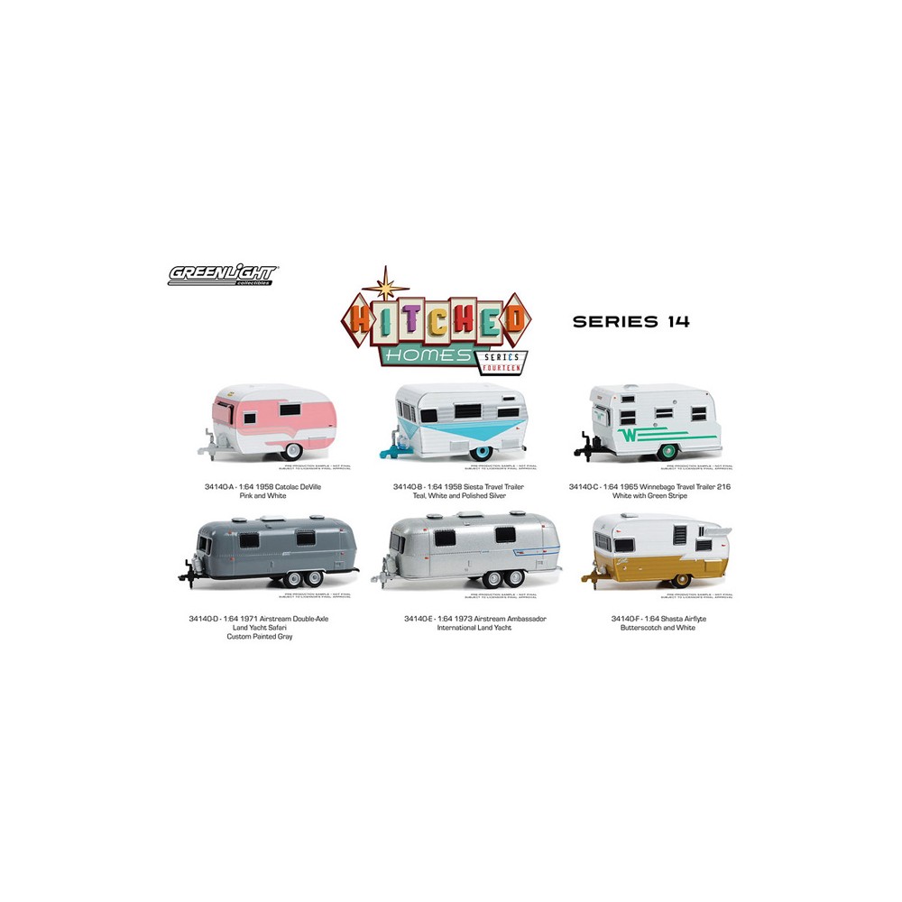 Greenlight Hitched Homes Series 14 - Six Camper Set