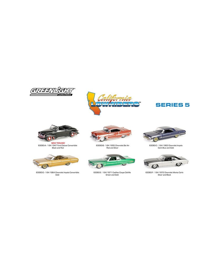 Greenlight California Lowriders Series 5 - Six Car Set