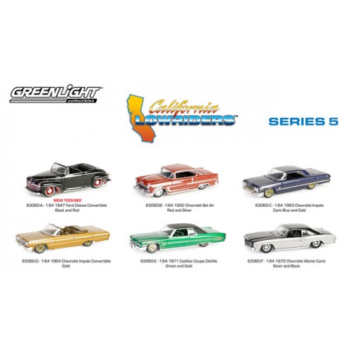 Greenlight California Lowriders Series 5 - Six Car Set