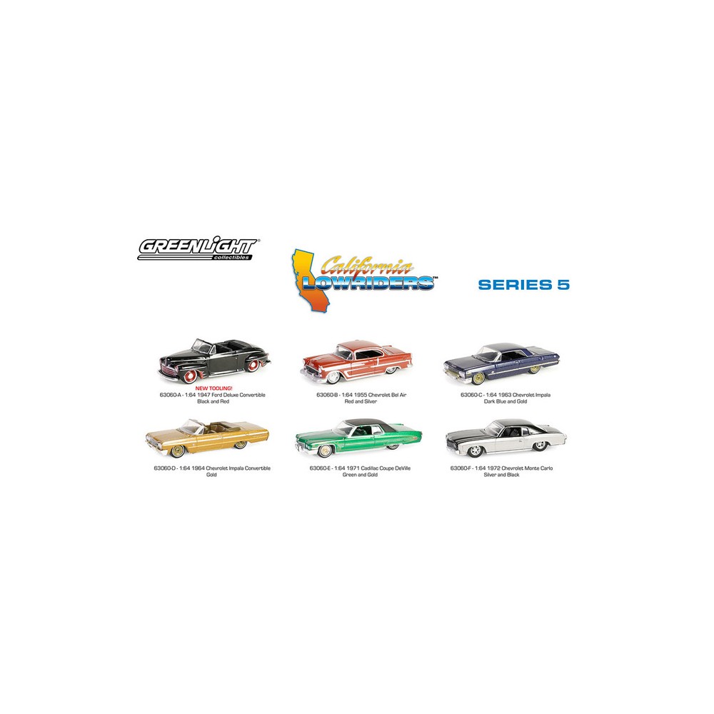 Greenlight California Lowriders Series 5 - Six Car Set