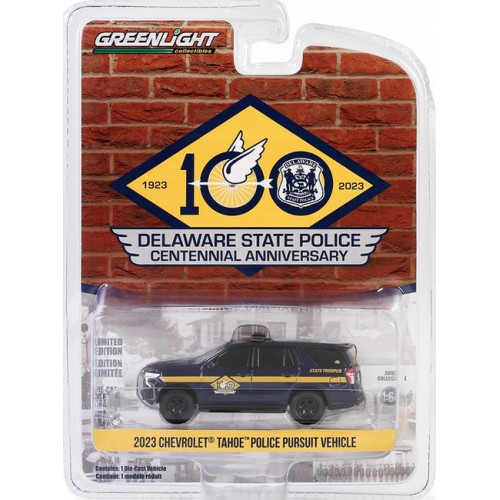 Greenlight Anniversary Collection Series 16 - 2023 Chevrolet Tahoe Police Pursuit Delaware State Police