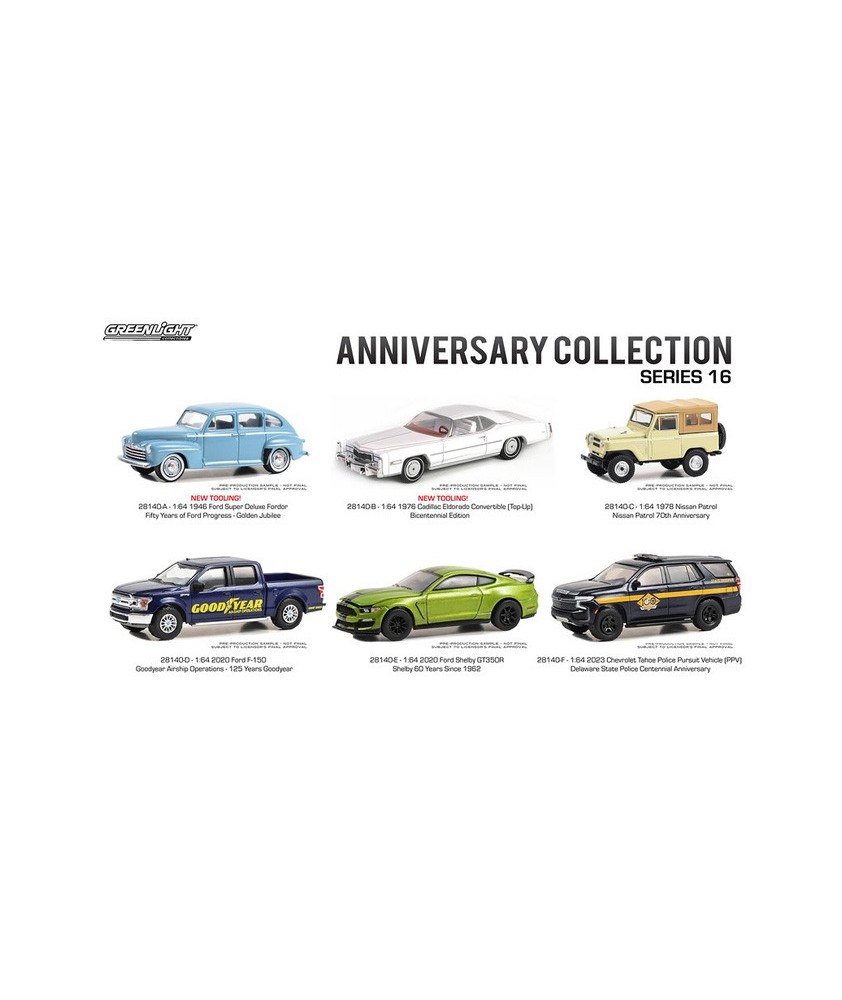 Greenlight Anniversary Collection Series 16 - Six Car Set