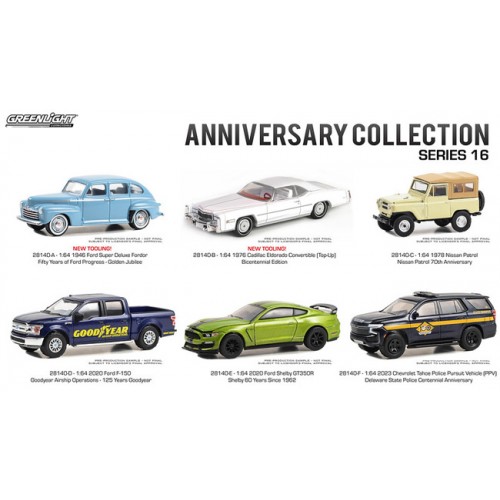 Greenlight Anniversary Collection Series 16 - Six Car Set