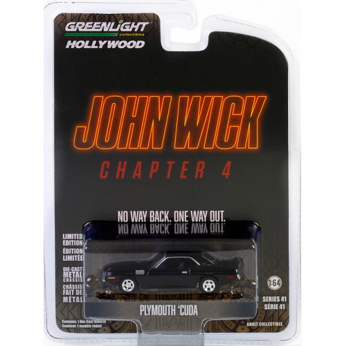 Greenlight Hollywood Series 41 - Plymouth Cuda John Wick Chapter 4