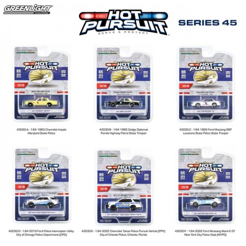 Greenlight Hot Pursuit Series 45 - Six Car Set