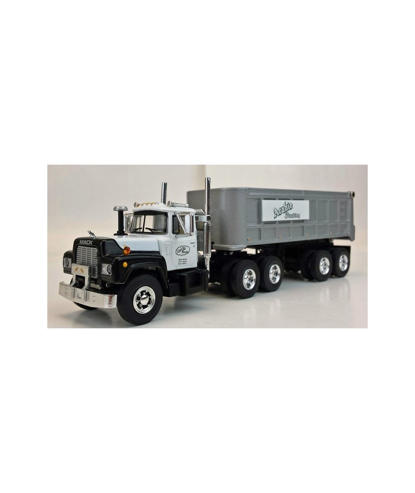 Troy's Toys Exclusive First Gear Mack R Day Cab with Dump Trailer