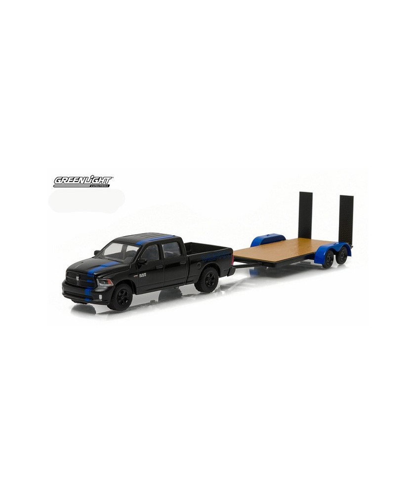 Greenlight Hitch & Tow Series 7 - 2015 Ram 1500 and Flat Bed Trailer