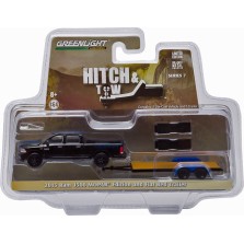 Greenlight Hitch & Tow Series 7 - 2015 Ram 1500 and Flat Bed Trailer