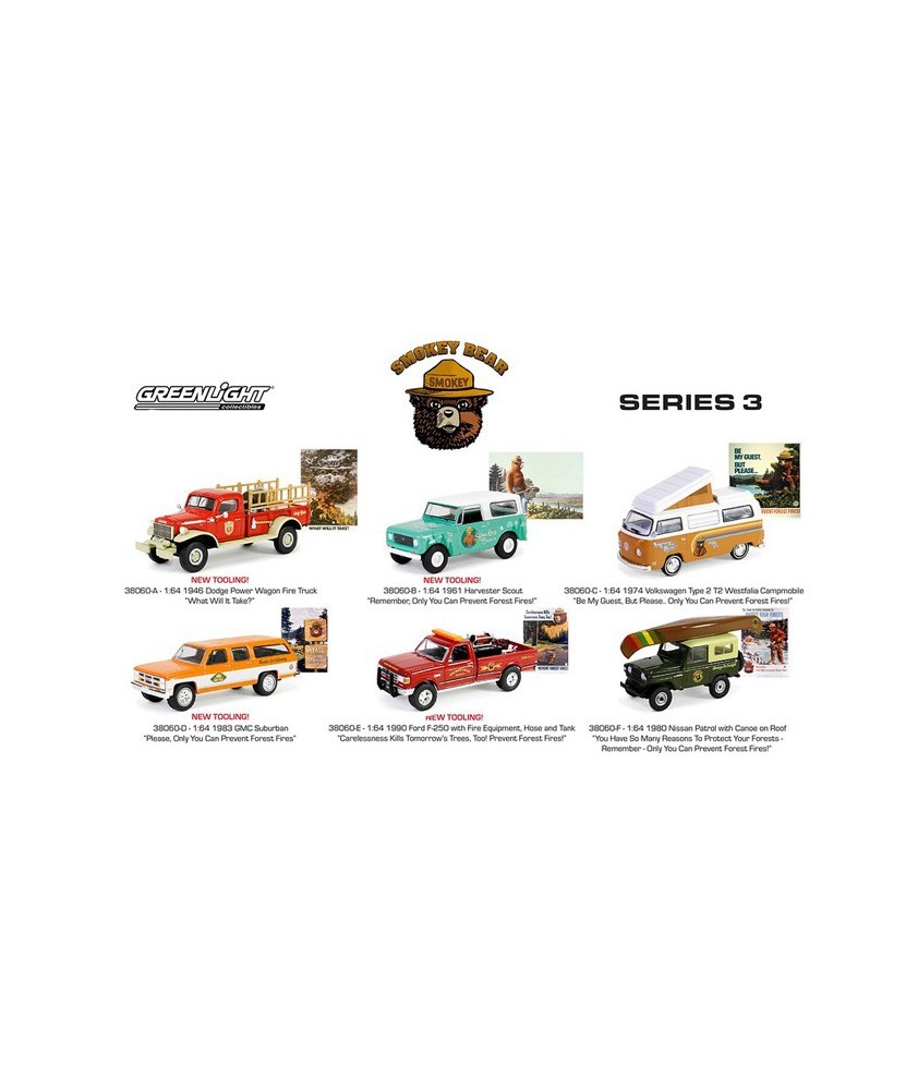 Greenlight Smokey Bear Series 3 - Six Piece Set