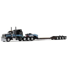 DCP by First Gear - Peterbilt Model 389 with Fontaine Magnitude Lowboy Trailer with Flip Axle Cappello Heavy Transport