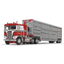 DCP by First Gear - Kenworth K100 COE Truck with Wilson Vintage Tandem-Axle Livestock Trailer Koppes