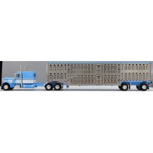 DCP by First Gear - Peterbilt Model 379 with Wilson Silverstar Livestock Spread-Axle Trailer