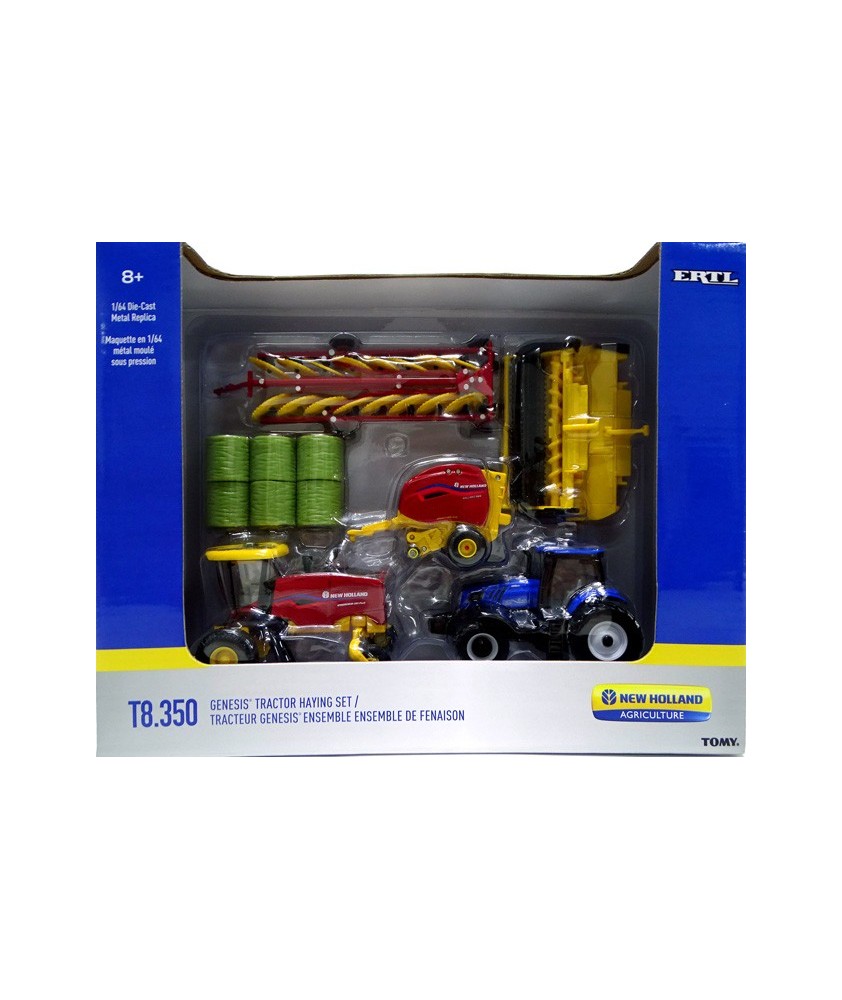 Ertl Machine Set Ertl Farm Toys - New Holland Genesis Tractor Haying Set