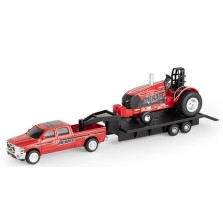 Ertl Farm Toys - Pickup with Puller Tractor on Gooseneck Trailer Case IH