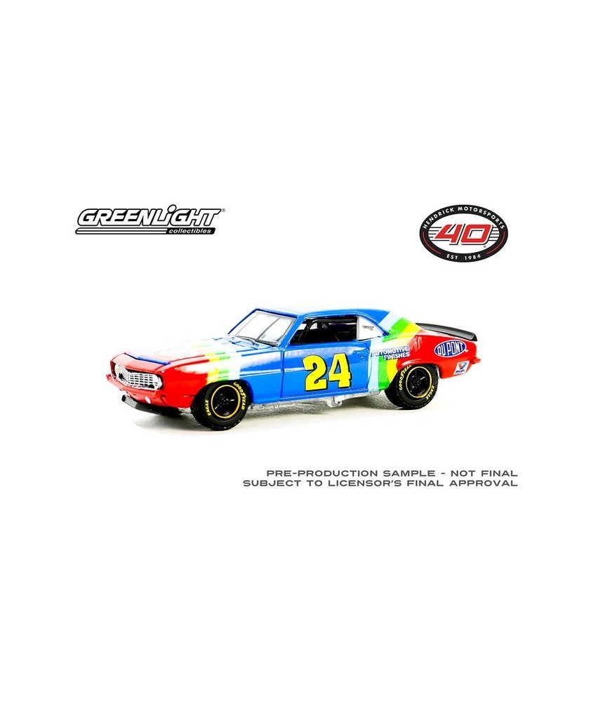 Greenlight Hobby Exclusive - 1969 Chevrolet Camaro Jeff Gordon Hendrick Motor Sports First Win Tribute