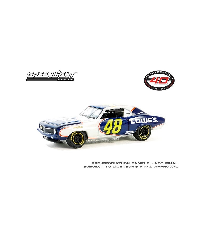 Greenlight Hobby Exclusive - 1969 Chevrolet Camaro Jimmie Johnson Hendrick Motorsports First Win Tribute