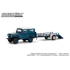 Greenlight Hitch and Tow Series 31 - 1961 Nissan Patrol Hard Top with Utility Trailer