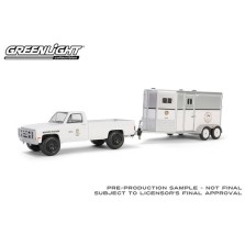 Greenlight Hitch and Tow Series 31 - 1987 Chevrolet C20 with Horse Trailer LAPD Search and Rescue