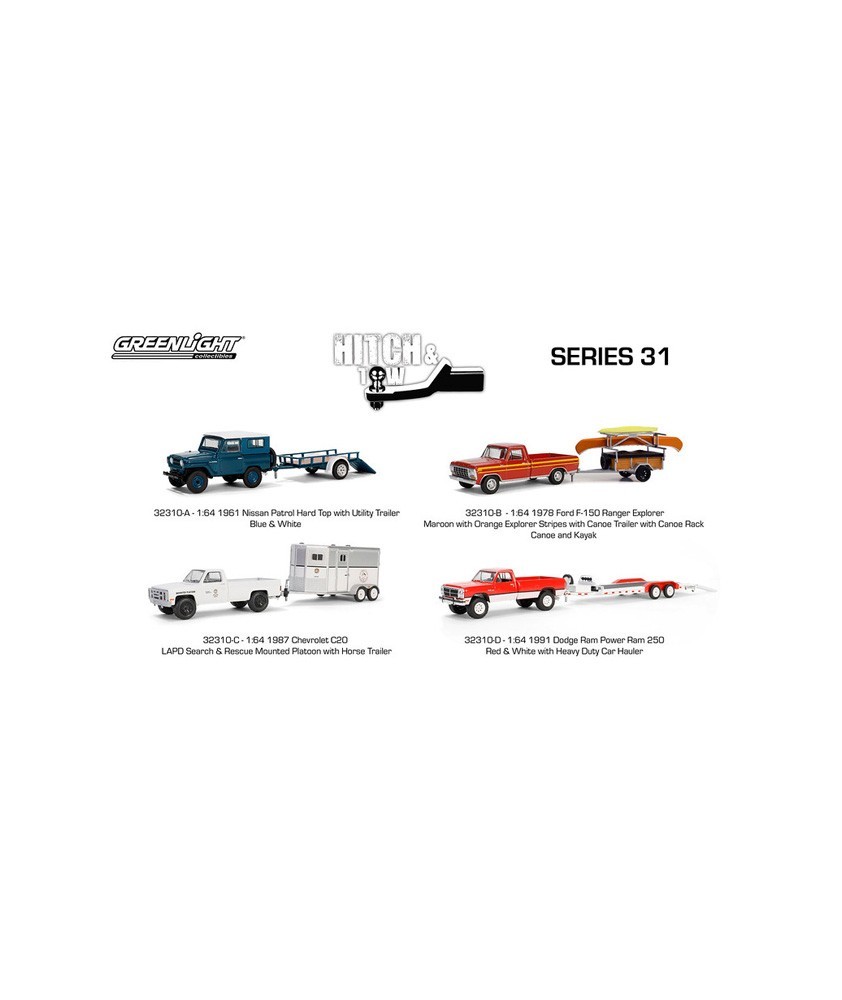 Greenlight Hitch and Tow Series 31 - Four Piece Set