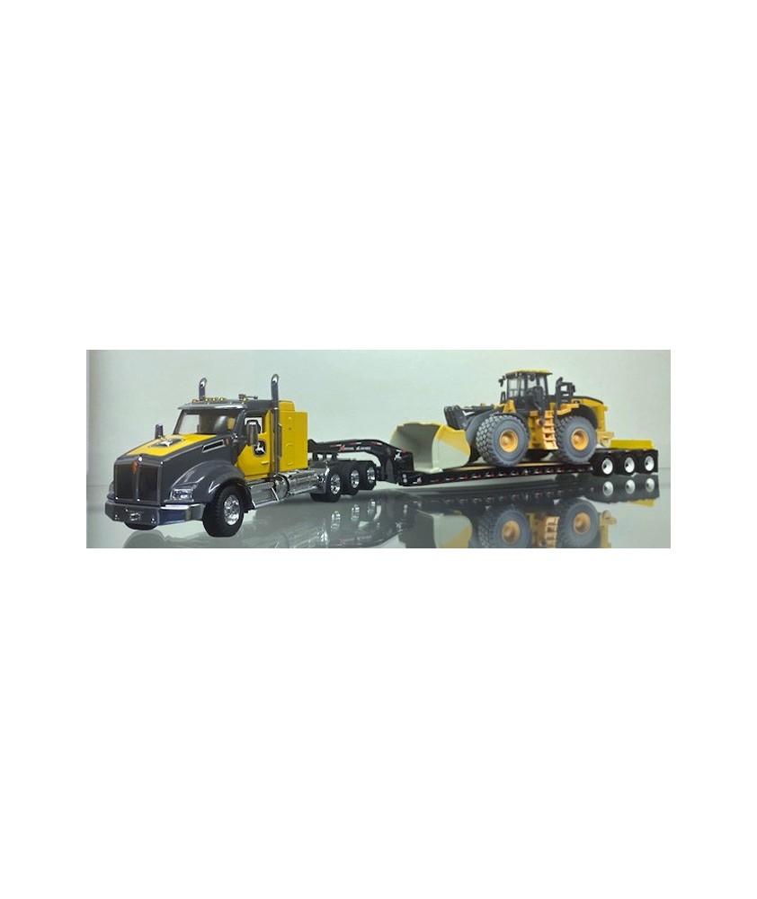 Ertl Prestige Collection - John Deere 904 P-Tier Wheel Loader with Kenworth Semi and Lowboy Trailer