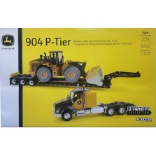 Ertl Prestige Collection - John Deere 904 P-Tier Wheel Loader with Kenworth Semi and Lowboy Trailer