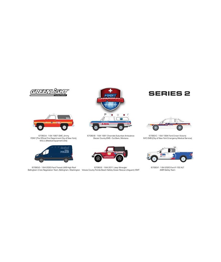 Greenlight First Responders Series 2 - Six Piece Set